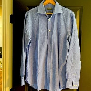 Michael Kors Slim Fit M Blue Dress Shirt